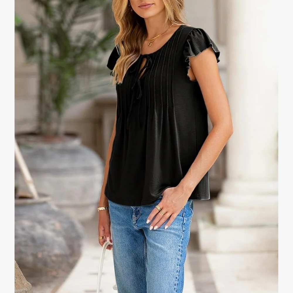 🛍️BUNDLE ONLY ITEM🛍️Ruffle Sleeve Top 2 Available - Picture 4 of 14